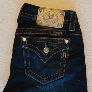 Miss Me Signature Boot Dark Wash Jeans Size 26